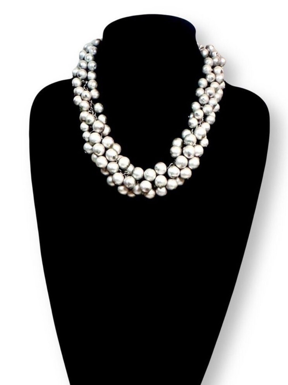 PREMIER DESIGNS Antiqued Silver Bead Cluster Necklace